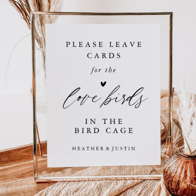 Calligraphy Wedding Bird Cage Wedding Cards Sign (Creator Uploaded)