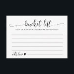 Calligraphy Wedding Bucket List Advice Cards<br><div class="desc">Calligraphy Wedding Bucket List Advice Cards</div>