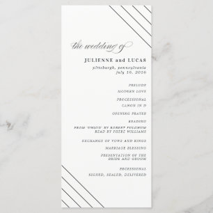 Calligraphy Wedding Ceremony Progam   Black Program