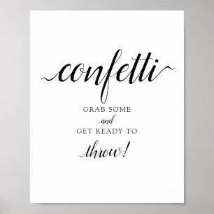 Calligraphy Wedding "Confetti" Sign