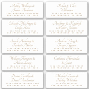 Calligraphy Wedding Guest Address Labels ORDER M/L