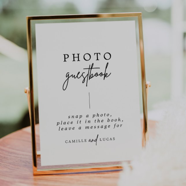 Calligraphy Wedding Photo Guestbook Sign (Creator Uploaded)