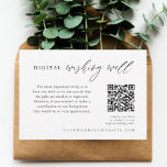 Calligraphy Wedding QR Code Digital Wishing Well Enclosure Card<br><div class="desc">Calligraphy Wedding QR Code Digital Wishing Well Cards</div>