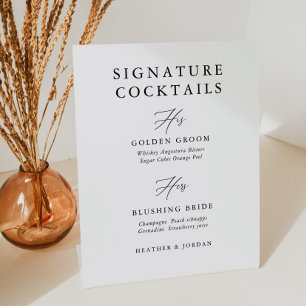 Calligraphy Wedding Signature Cocktail Bar Sign
