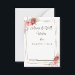 Calligraphy Wedding Well Wishes & Advice Card<br><div class="desc">This is Beautiful elegant calligraphy wedding well wishes and advice card. This is perfect for your simple, whimsical boho rainbow summer wedding. It is perfect as wedding place cards, business cards and more. It is perfect for a modern wedding and can be used for any event. This advice cards can...</div>