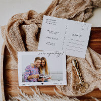 Calligraphy We're Expecting Baby Announcement 