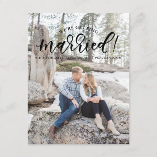 Calligraphy We're Getting Married Save the Date