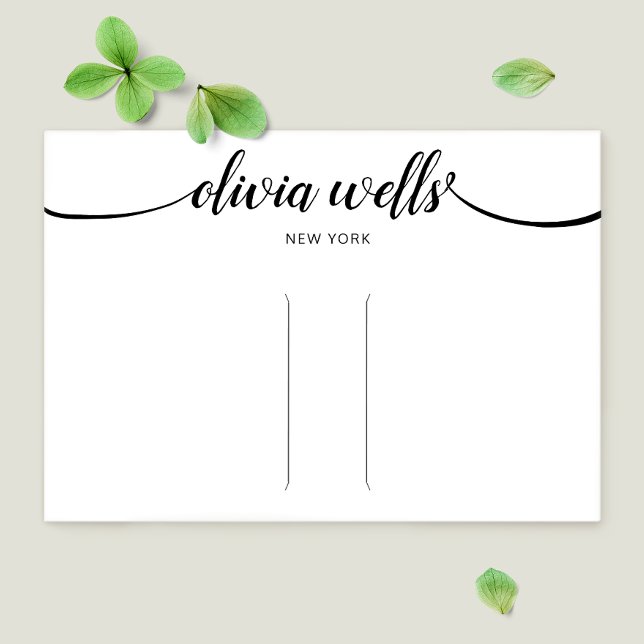 Calligraphy White Hair Clip Barrette Display Card (Creator Uploaded)