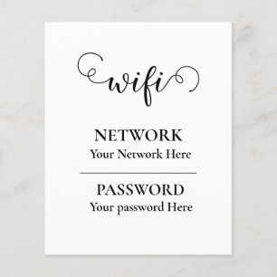 calligraphy wifi password flyer