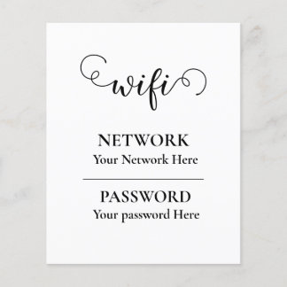 calligraphy wifi password  flyer