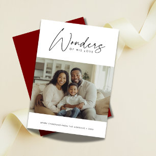 Calligraphy Wonders Biblical Religious Christmas  Holiday Card