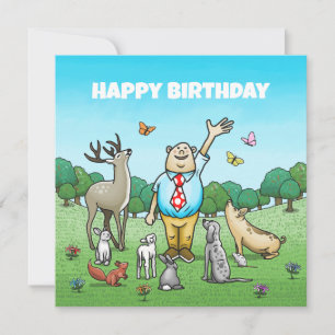 Calling All Animals for a Happy Birthday Card