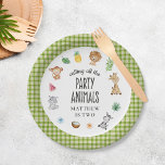 Calling All Animals Safari Jungle Kids Birthday Paper Plate<br><div class="desc">Calling All Animals Safari Jungle Kids Birthday Paper Plates</div>