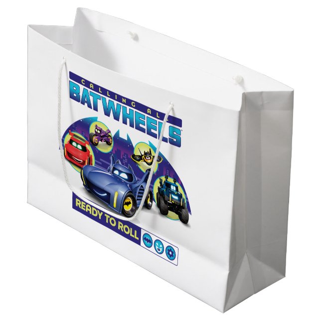 Calling all Batwheels™ - Ready to Roll Large Gift Bag (Front Angled)