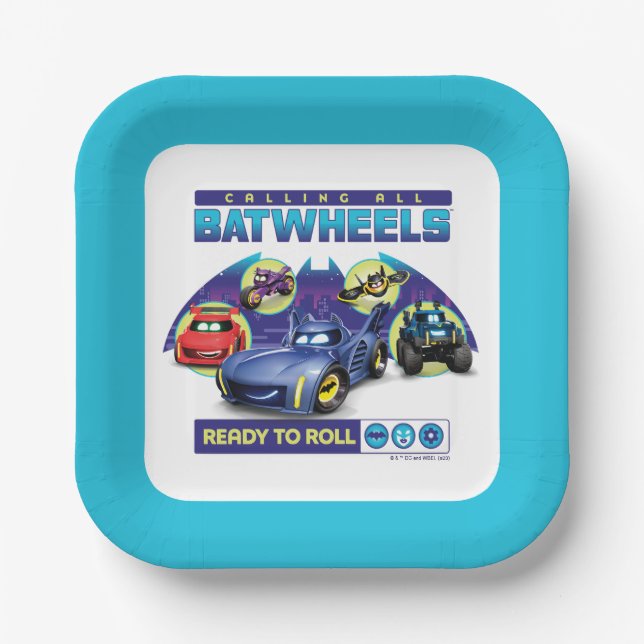 Calling all Batwheels™ - Ready to Roll Paper Plate (Front)