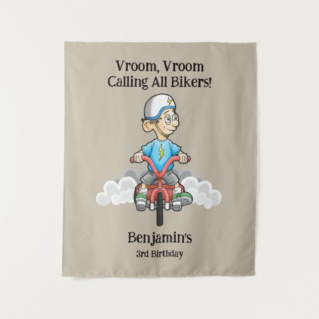 Calling All Bikers Tapestry (Front)