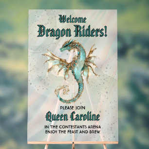 Calling All Dragon Riders Birthday Acrylic Sign