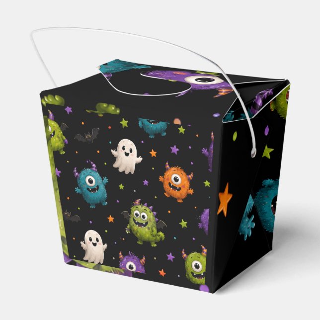 Calling All Little Monsters "takeout" favour box (Back Side)