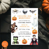 Calling All Monsters Costume Halloween Birthday