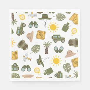 Calling All Party Animals Boy Safari Birthday Napkin