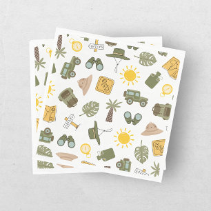 Calling All Party Animals Boy Safari Birthday Napkin