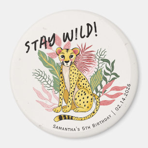 Calling All Party Animals Cheetah Birthday Favors Magnet