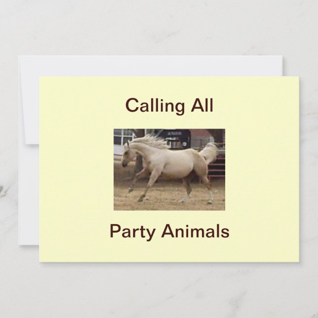 Calling All Party Animals! Invitations (Front)