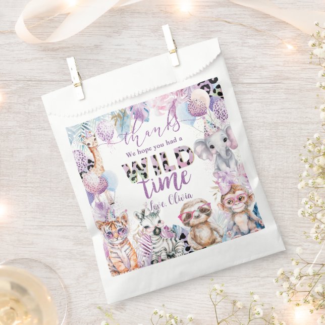 Calling All Party Animals Jungle Safari Birthday Favour Bag (Clipped)
