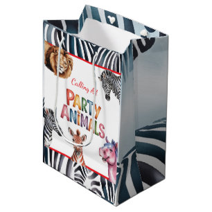Calling All Party Animals Kids' Birthday Party Medium Gift Bag