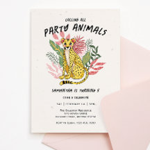 Calling All Party Animals Kids Cheetah Birthday