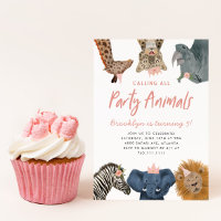 Calling All Party Animals Pink Safari Birthday