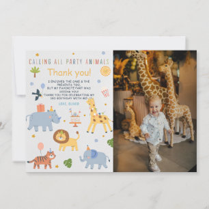 Calling All Party Animals Safari Zoo Birthday Invitation