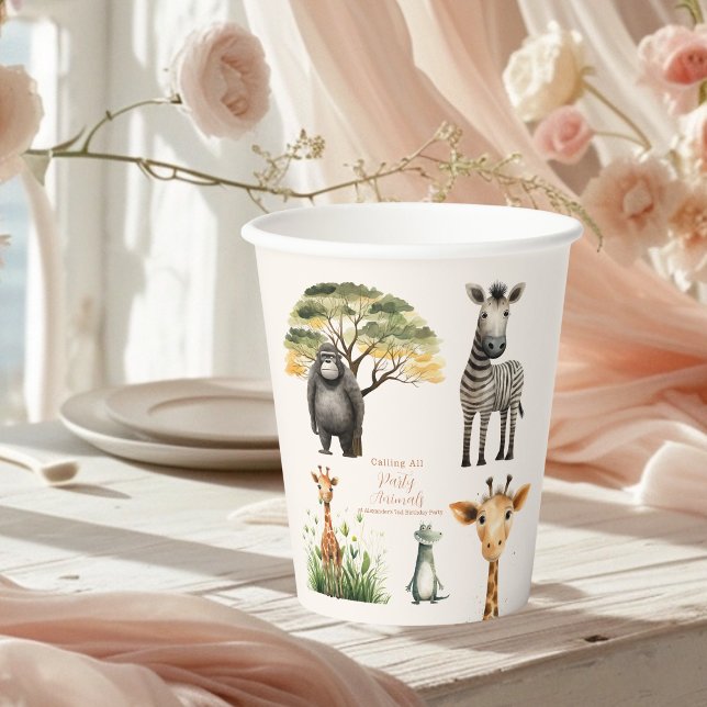 Calling All Party Animals Safari Zoo Birthday  Paper Cups (Creator Uploaded)