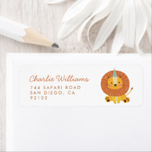 Calling All Party Animals Safari Zoo Birthday Return Address Label