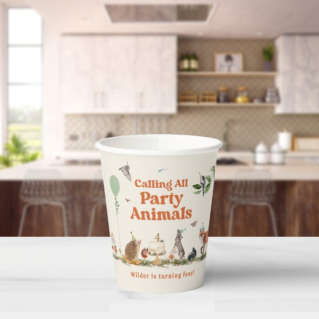 Calling All Party Animals Woodland Birthday Paper Cups (Creator Uploaded)