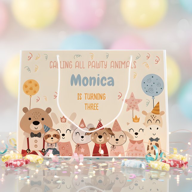 Calling all pawty animals birthday large gift bag (Creator Uploaded)