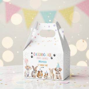 Calling all pawty animals birthday party favour box