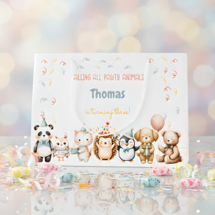 Calling all pawty animals birthday party large gift bag
