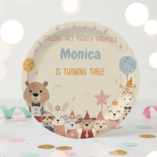 Calling all pawty animals birthday party paper plate