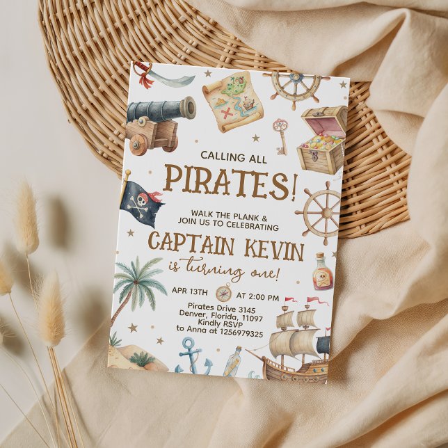 Calling All Pirates Birthday Invitation Boy (Creator Uploaded)