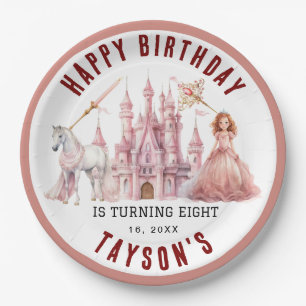 Calling All Princesses Magical Castle 8th Birthday Paper Plate