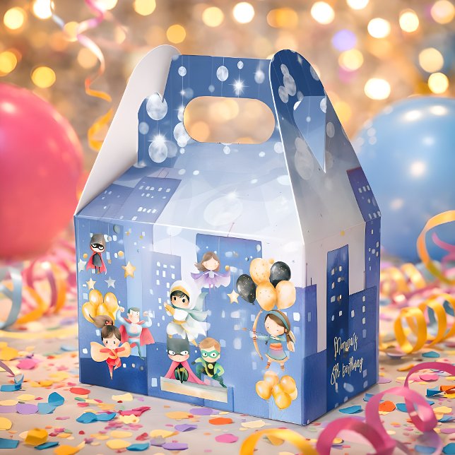 Calling all superheroes kids birthday favour box (Creator Uploaded)