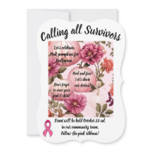 Calling all Survivors. Pink pumpkins for Halloween