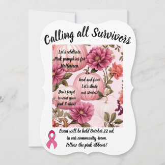 Calling all Survivors. Pink pumpkins for Halloween