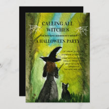Calling All Witches Black Cat Spooky Halloween