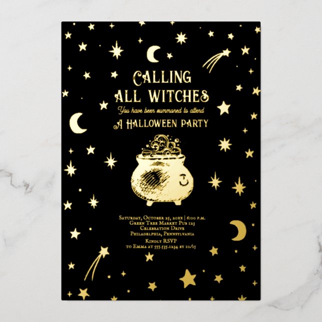 Calling All Witches Celestial Halloween Party (Front)