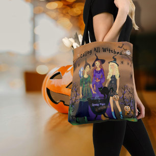Calling All Witches Halloween Birthday Tote Bag