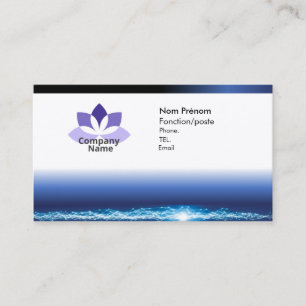 Calling card blue for a professional