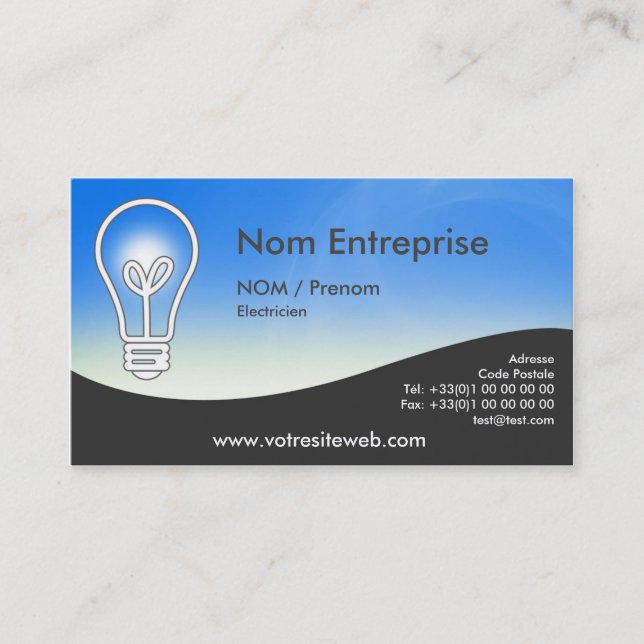 Calling card Electrician (Front)