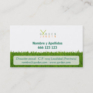 Calling card Garden_jardín
